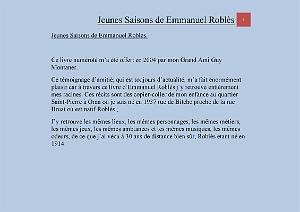 JEUNES SAISONS DE EMMANUEL ROBLES (1)